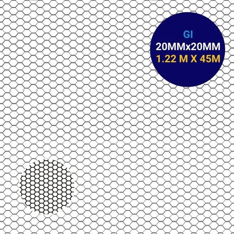 YKM Hexagonal GI Chicken Wire Mesh Net 20mm 1.2x45M