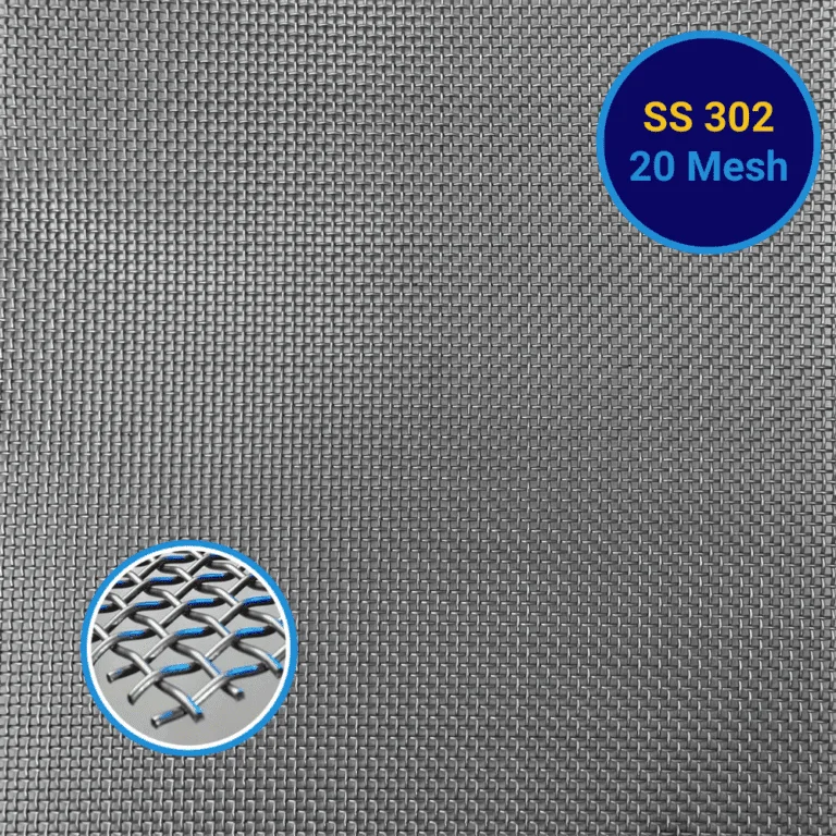 YKM SS302 Steel Wire Mesh 20 Mesh 0.40mmx1mx30m