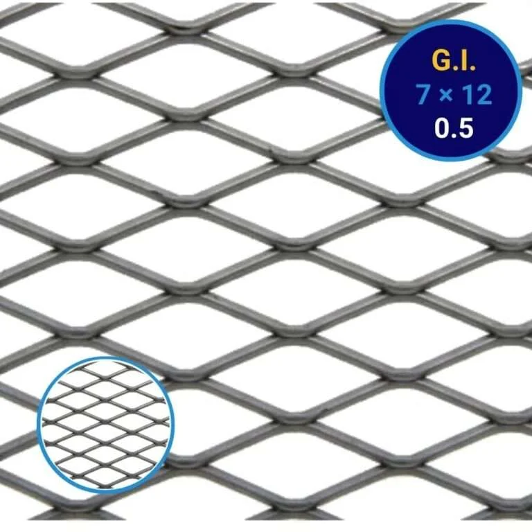 YKM Galvanized (GI) Expanded Metal Mesh 7x12mm 1x20m