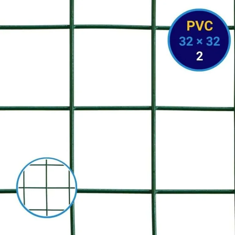 YKM Green PVC Welded Fence 32mm 1x30m