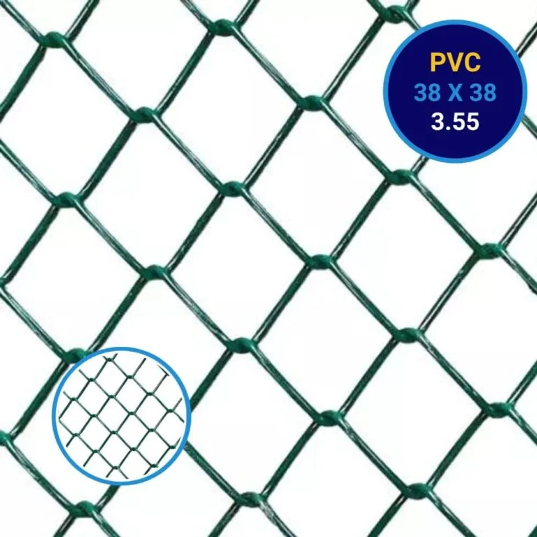 YKM PVC Chain Link Fence 38mm Opening 3.5mm Thickness