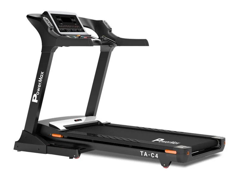 PowerMax Fitness TA-C4 Premium Commercial (4.0HP) AC Motorized Foldable Treadmill Running Machine for Max Pro-Workout & Fitness