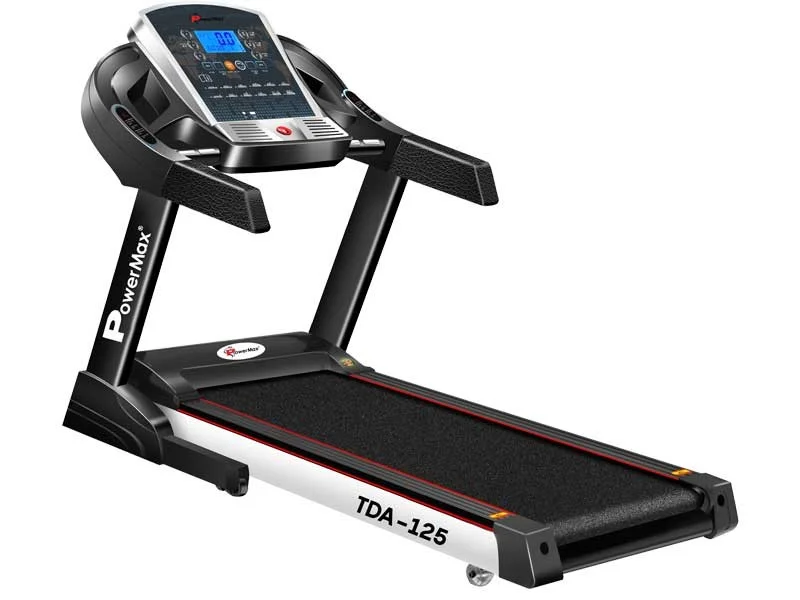 PowerMax Fitness TDA-125 (2.0HP), Smart Run Function, Auto Lubrication & Auto Inclination Motorized Treadmill for Cardio Workout