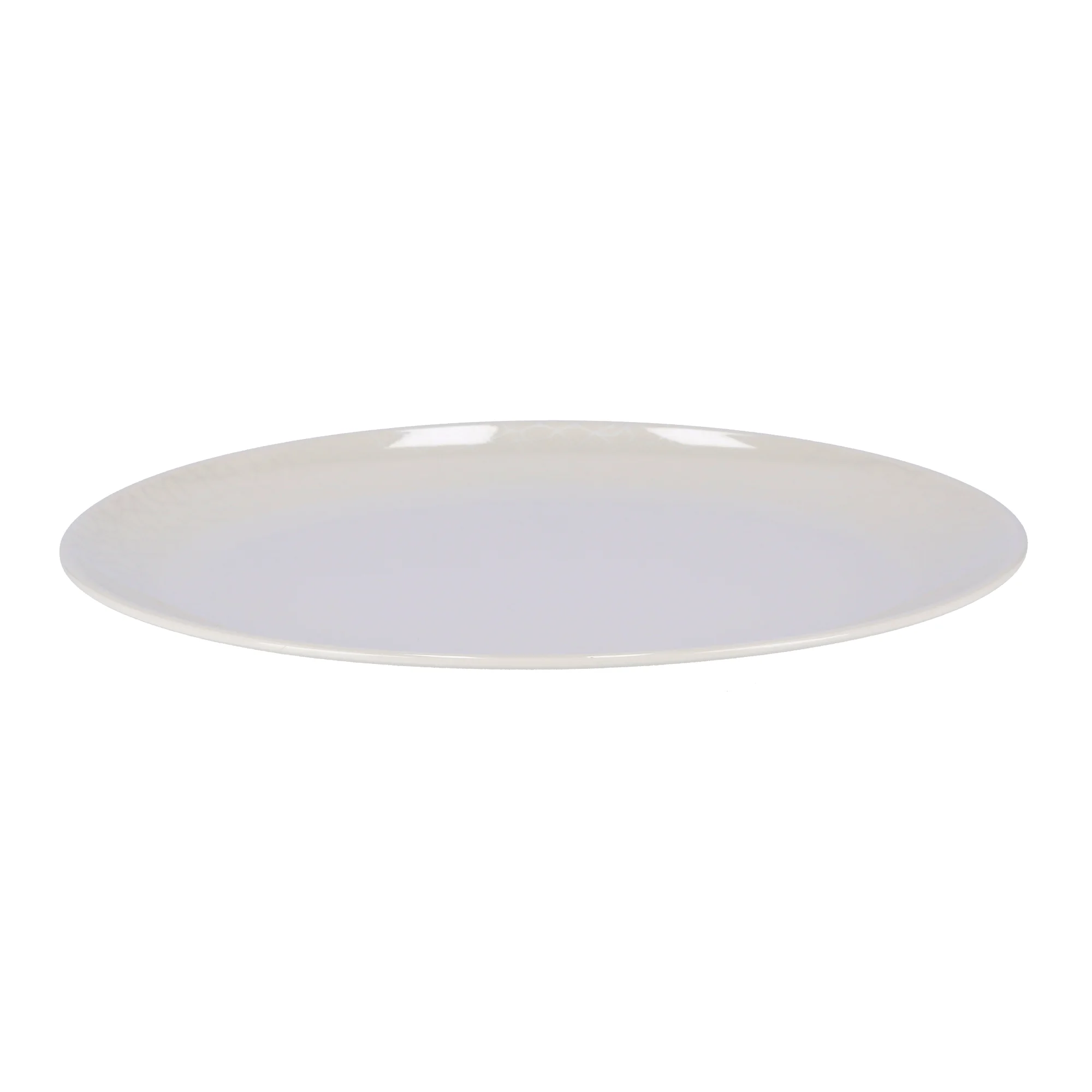 Melamine White Pearl Oval Plate 14 Inch