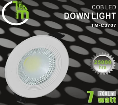 7W COB LED Downlight, IP44