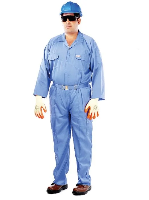 100% TWILL COVERALL 190 GSM 1PV LARGE PETROL BLUE