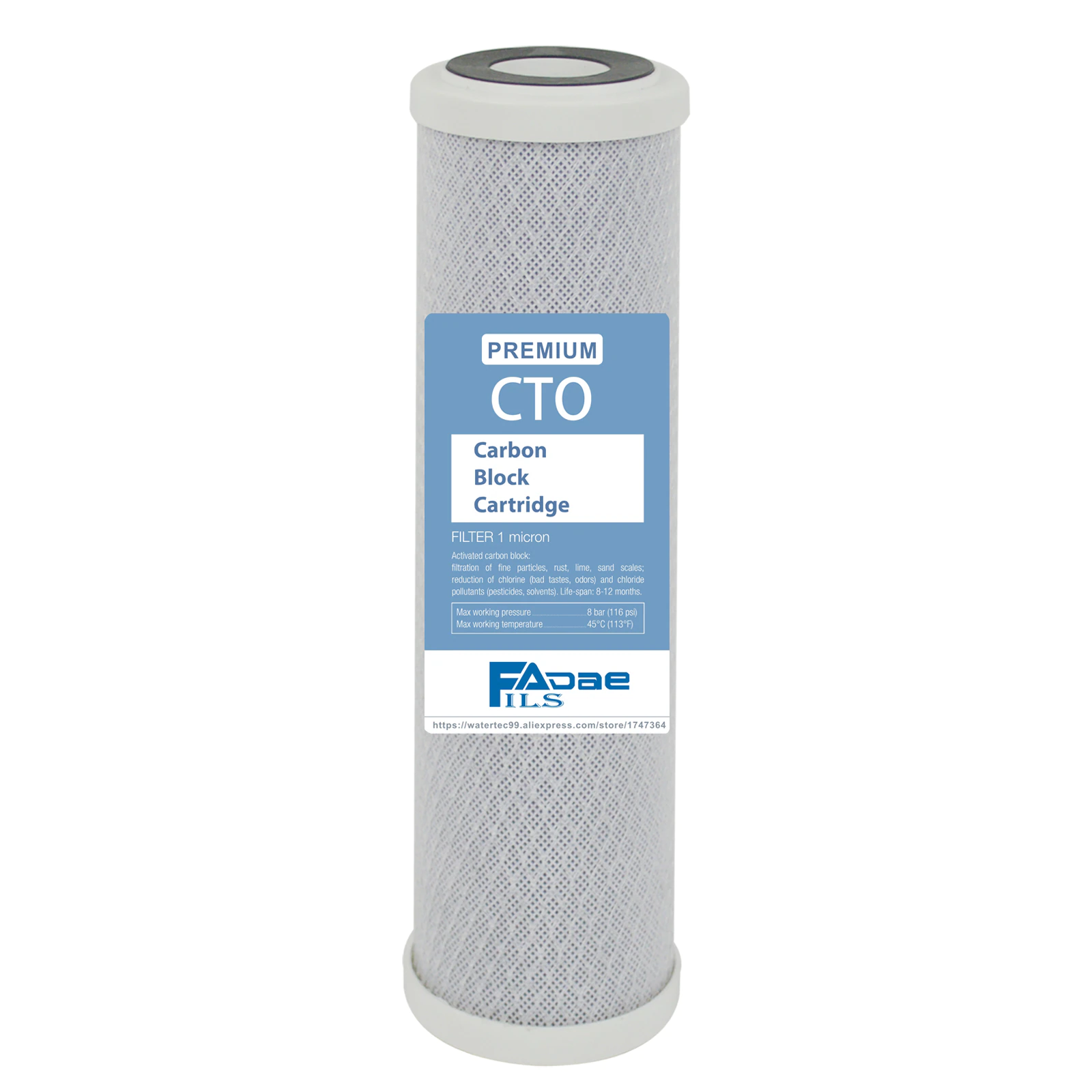 CARBON CARTRIDGE 2.5" X 10" 5UM CTO