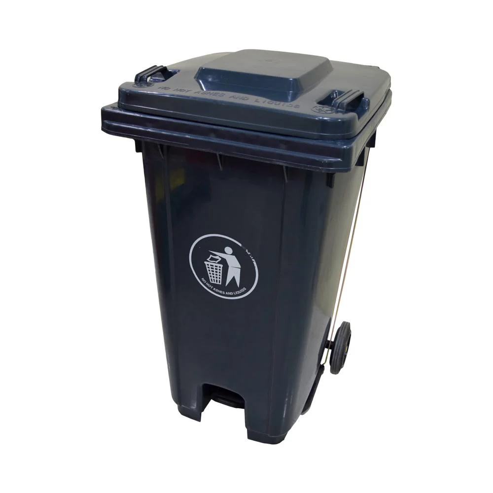 GARBAGE CAN 240LTR WITH PEDAL GRAY