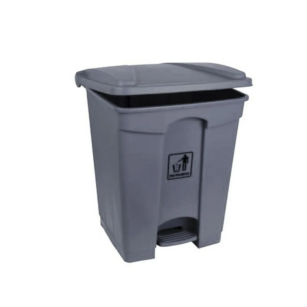 GARBAGE CAN 45LTR WITH PEDAL GRAY