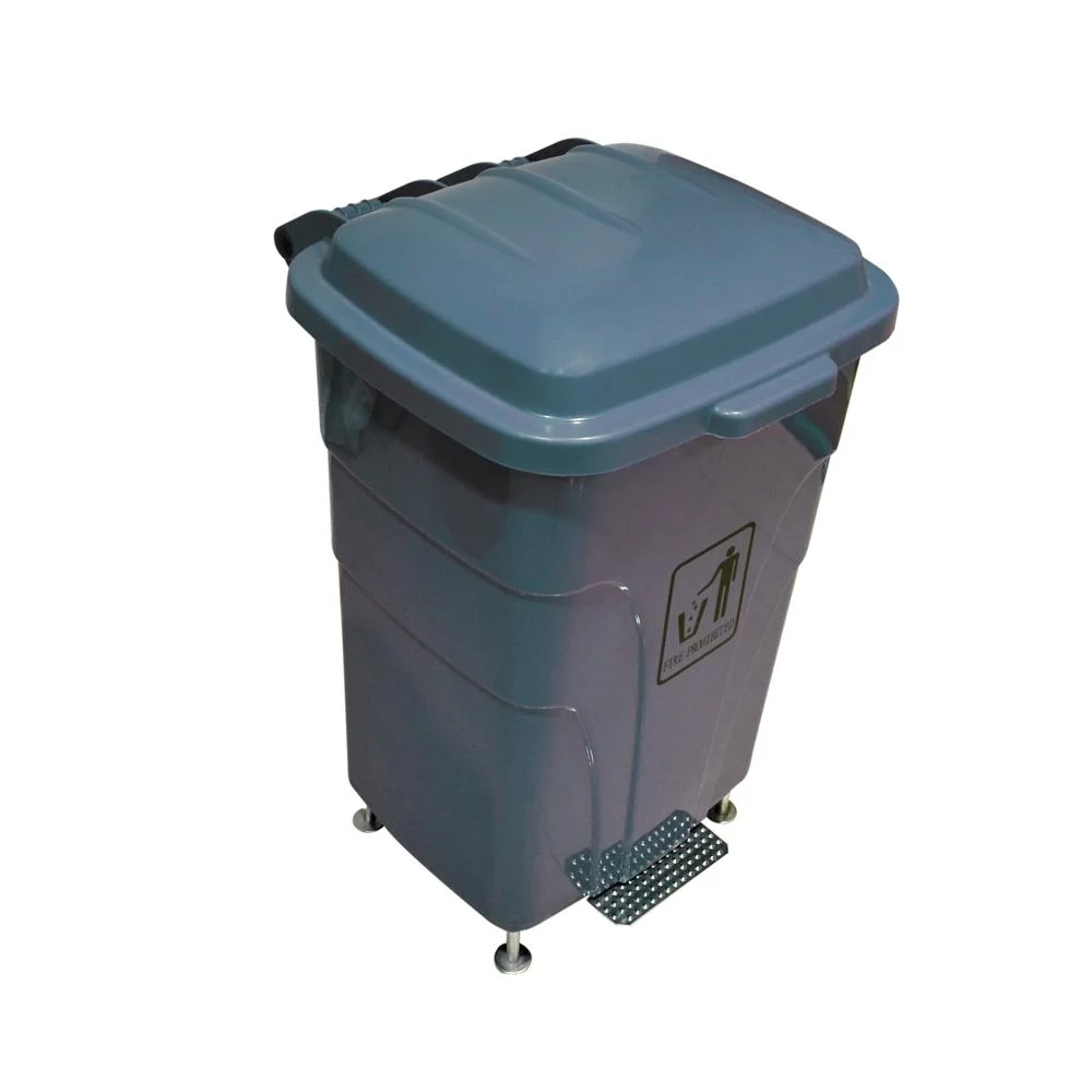 GARBAGE CAN 70LTR WITH METAL PEDAL GRAY