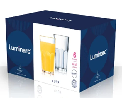 LUMINARC TUFF H/B TUMBLER 40CL 6 PCS-Q2245