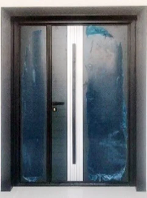 Aluminium Doors using specialy for entrence villa, backside door waterproof heavy duty aluminium with good finishing with inside rubber sealed - SR015