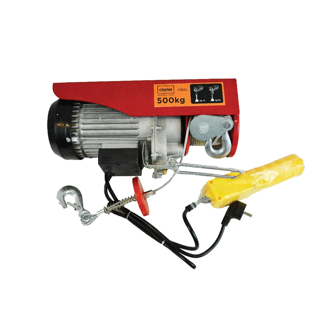 CLARKE ELECTRIC WIRE ROPE HOIST 500 KG X 20 MTR 220V - EWRH500