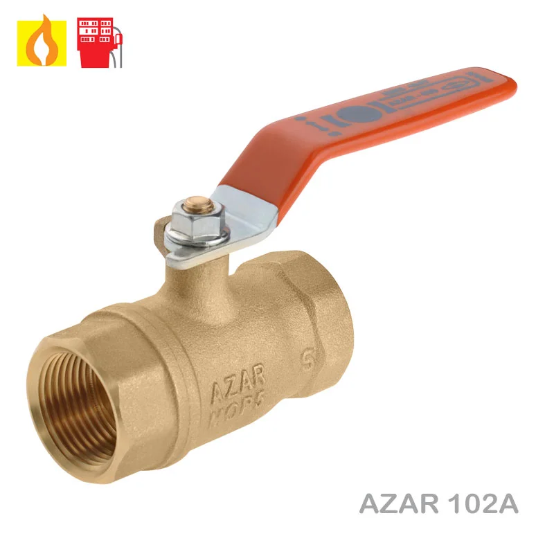 AZAR 102 A - Light Brass gas valve 1 1/2"