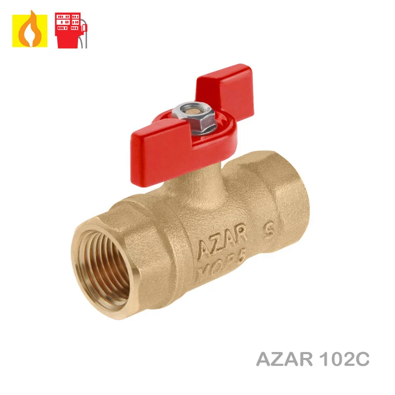 AZAR 102C - Brass Light gas valve 1/2"