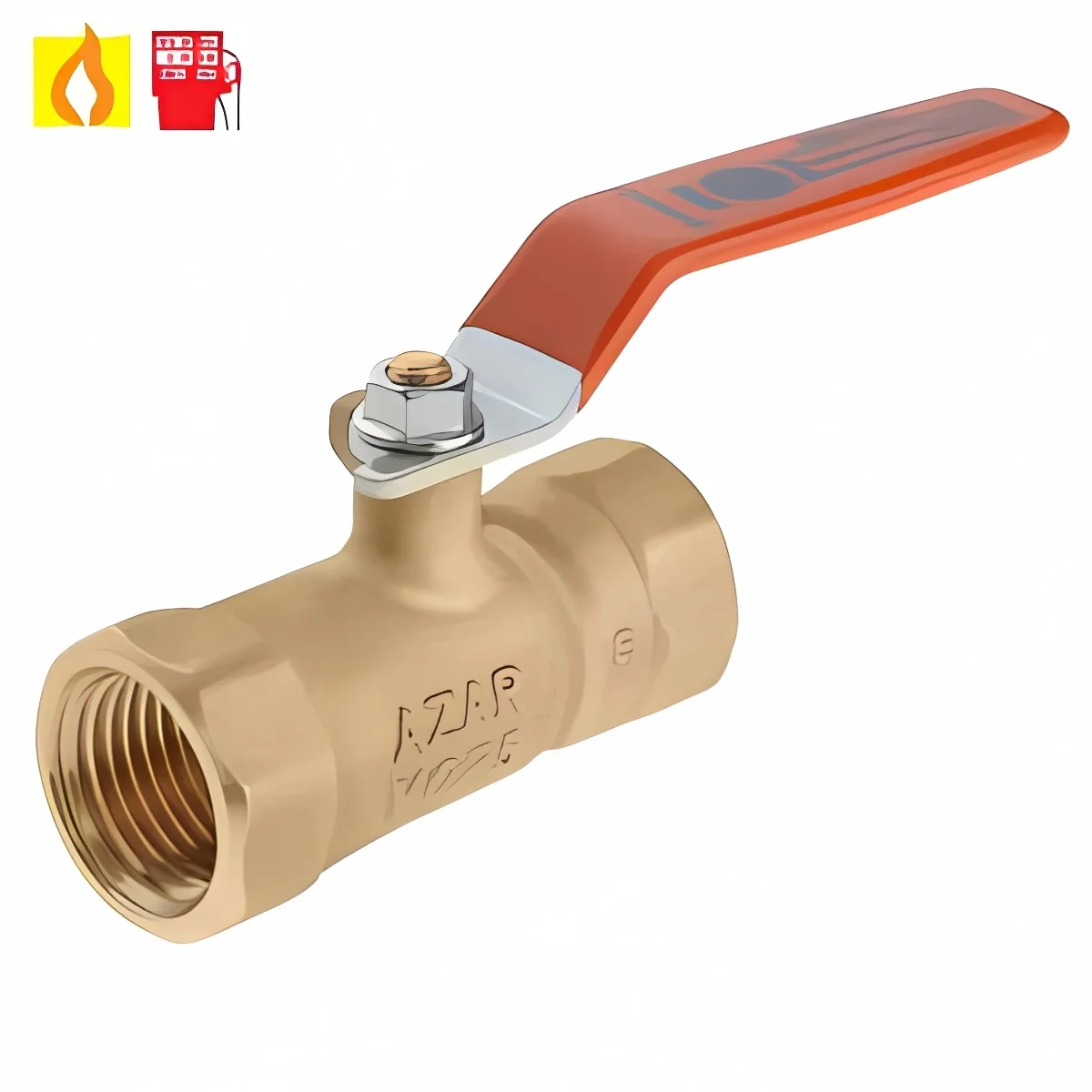 AZAR 103 - Economy Brass Gas Valve 1/2"