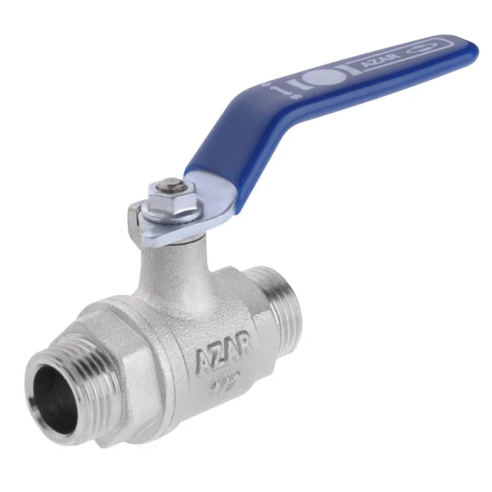 AZAR 132 A Male-Male Connection Water Brass Valve 1/2"