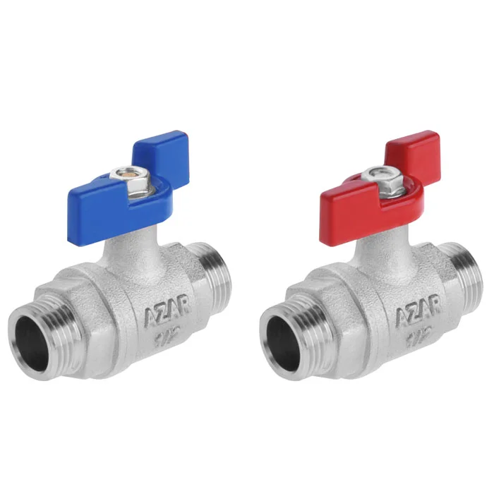 AZAR 132 B Male-Male Connections Water Brass Valve 1/2"