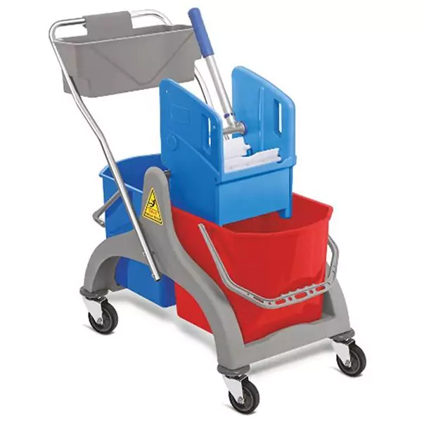 Double Mop Bucket Trolley 2 x 25 ltrs