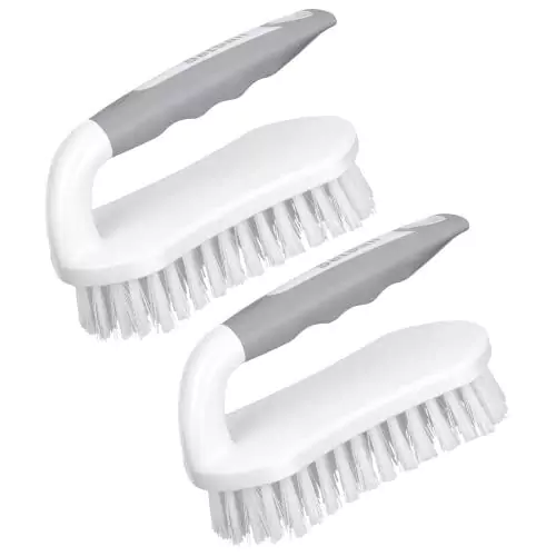 Plastic Hand Scrubbing Brush with short Handle, Heavy Duty