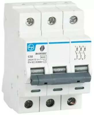 MCB 25A C 6kA 3 pole