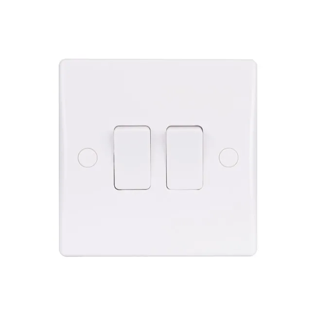 Schneider Electric Ultimate Slimline plate switch 2way screw terminals IP20 white GU1022