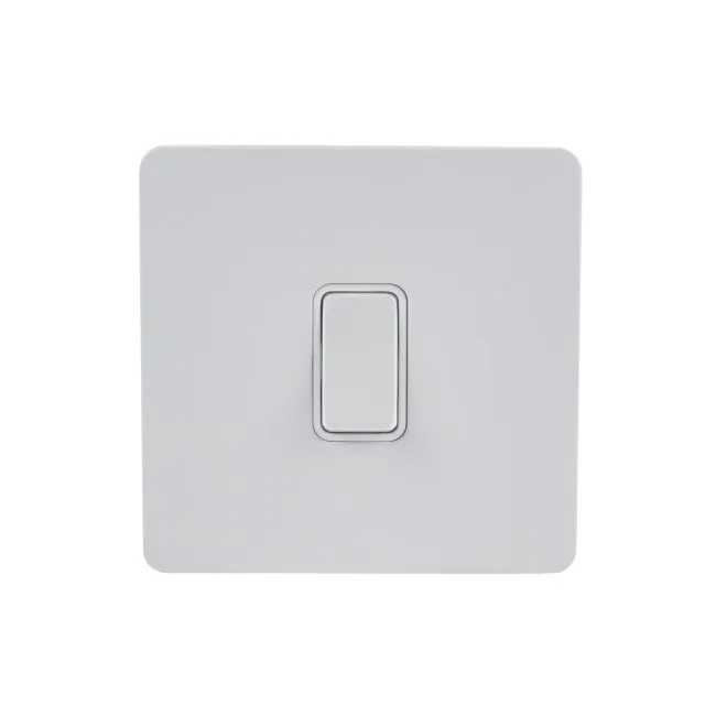 Schneider Electric Ultimate Screwless flat plate rocker plate switch 1 gang painted white GU1412RWPW