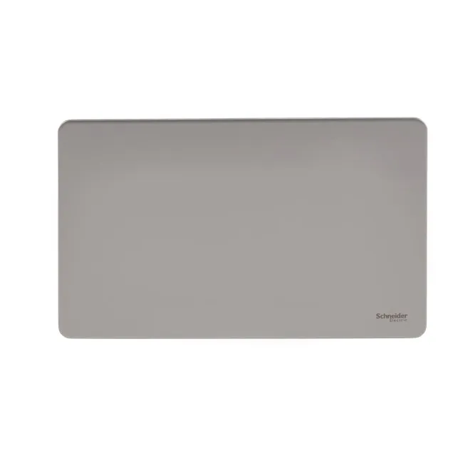 Schneider Electric Ultimate blank plate 2 gangs pearl nickel GU8420PN