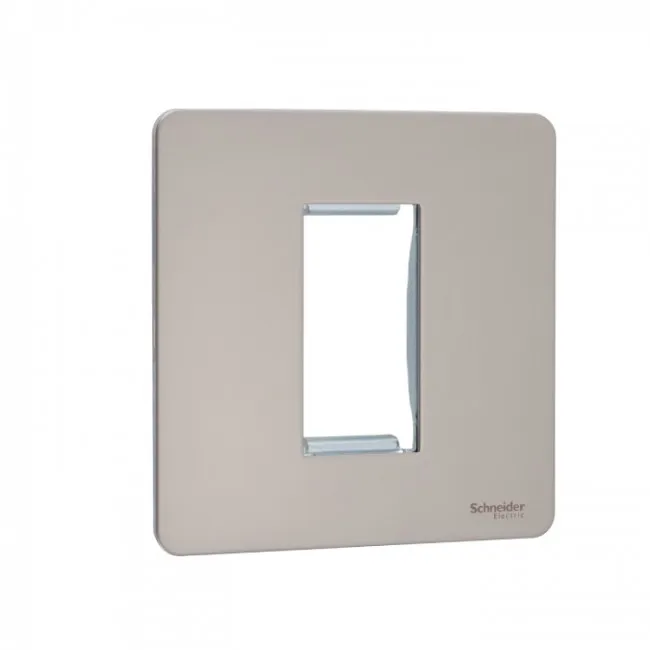 Schneider Electric Ultimate Euro Modular Plate Pearl Nickel 1 Gang GU8450PN