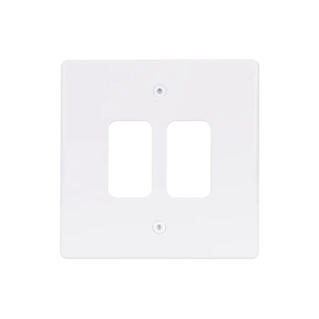 Schneider Electric Ultimate moulded plate Grid system 2 gangs white GUG02G