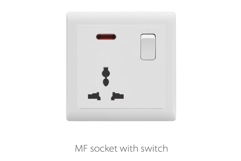 V1 Ivory V1-012 15A socket with switch