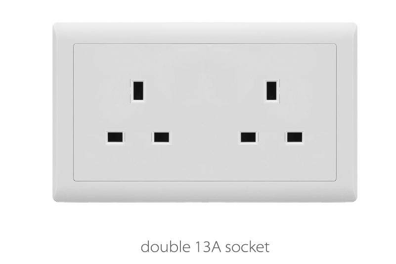 V1 Ivory V1-015 double 13A socket