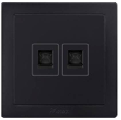 V1 Black V1-032 doubel data socket