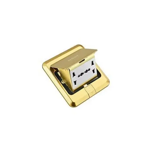 Q109 MODI Multi 2 Way Floor Socket-Gold HWA3003