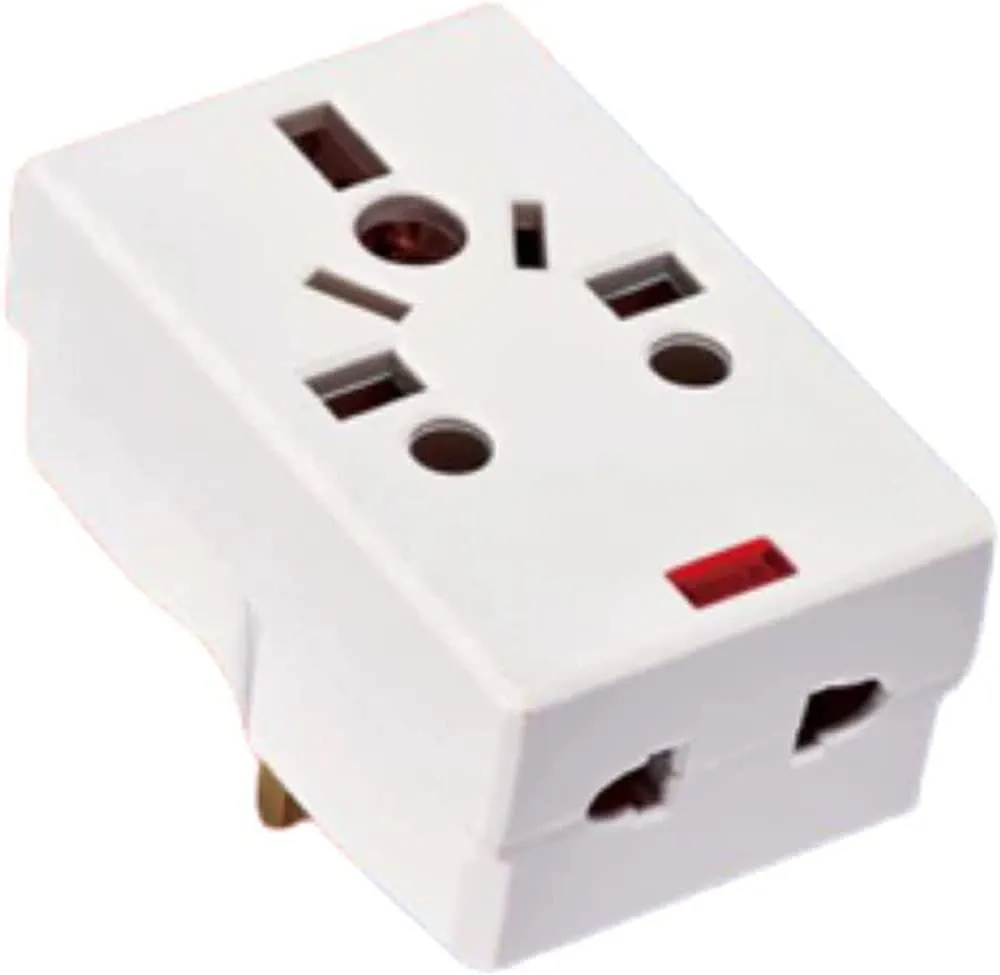 Q130 MODI 3Way Adaptor With Square-Pin MD-HWA5003 13A