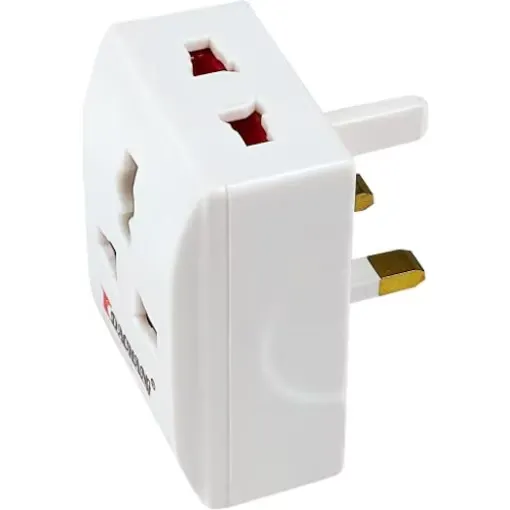 Q132 MODI 3Way Adaptor With Plustic Square-Pin MD-HWA5004P 13A