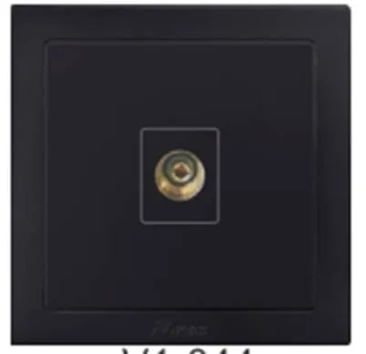 V1 Black V1-044 TV socket