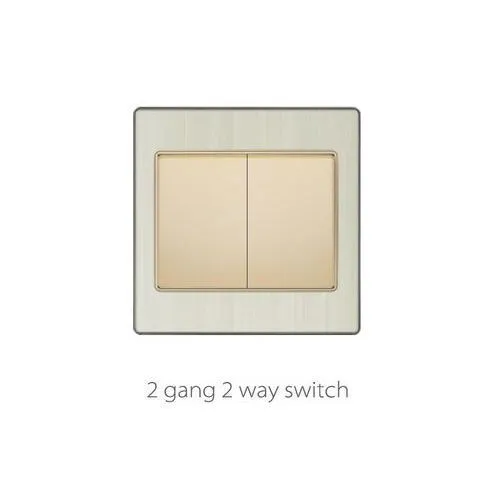 V3 golden aluminum V3-004 2 gang 2 way switches