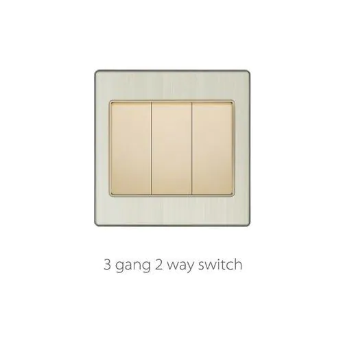 V3 golden aluminum V3-006 3 gang 2 way switches