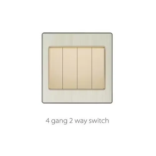 V3 golden aluminum V3-008 4 gang 2 way switches