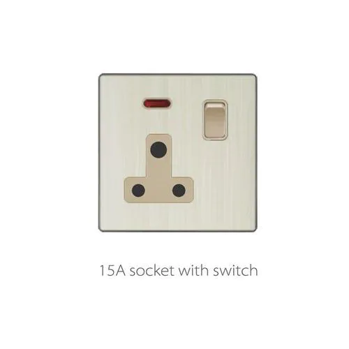 V3 golden aluminum V3-022 15A Socket with switch