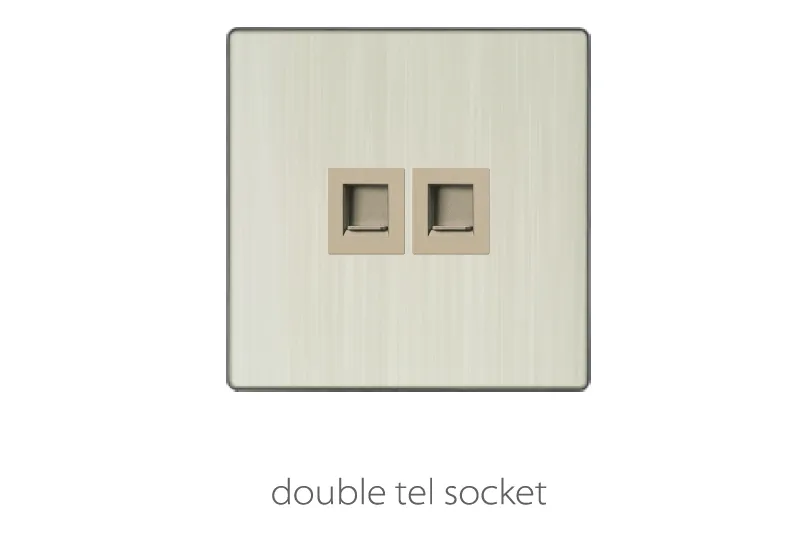 V3 golden aluminum V3-027 double Tel Socket