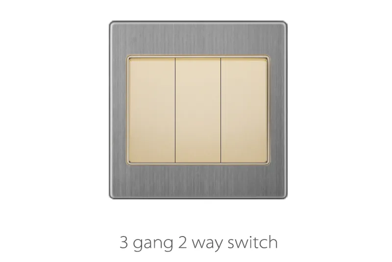 V3 golden stainless V3-006 3 gang 2 way switches