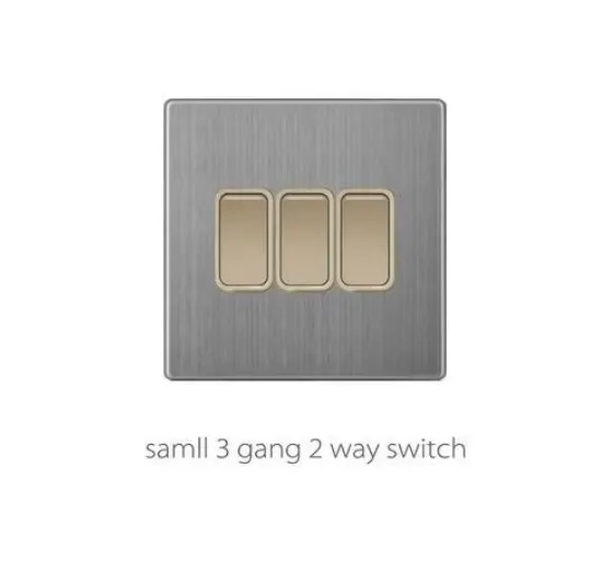 V3 golden stainless V3-015 Small 3 gang 2 way switches