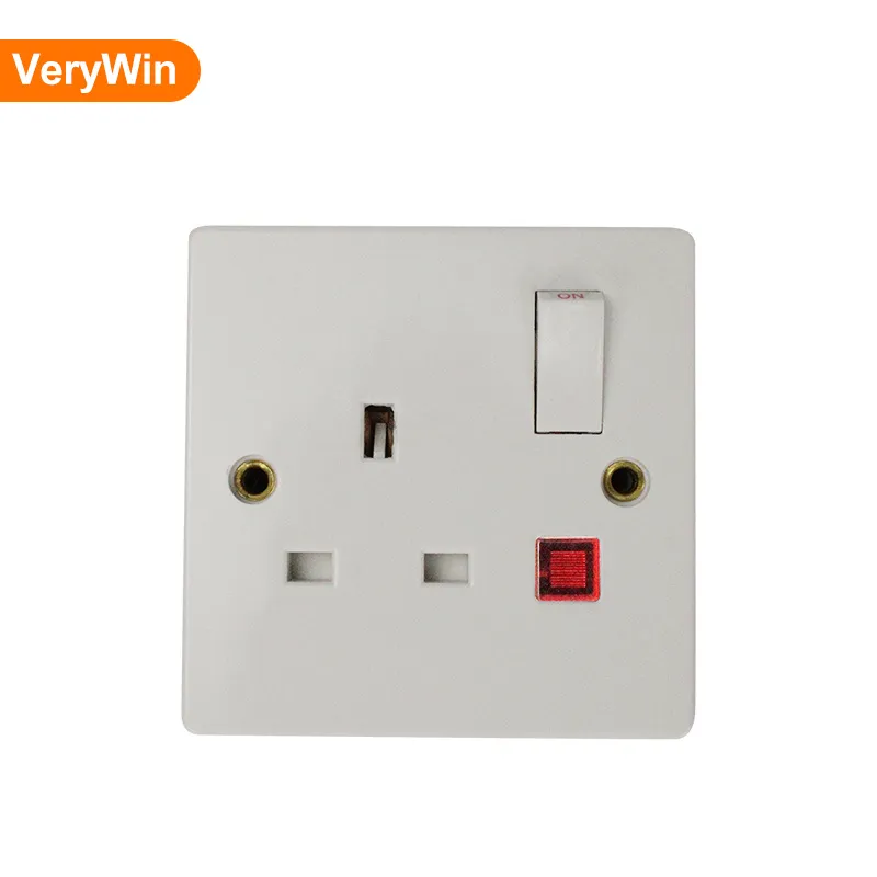 13A 1G SWITCHED SOCKET W/NEON SP OX WHI - LITEX