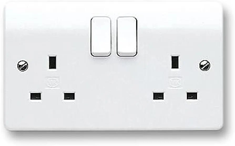 13A 2G SWITCHED SOCKET DP OX WHI - LITEX