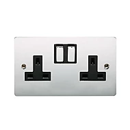 13A 2G SWITCHED SOCKET DOUBLE POLE - LITEX