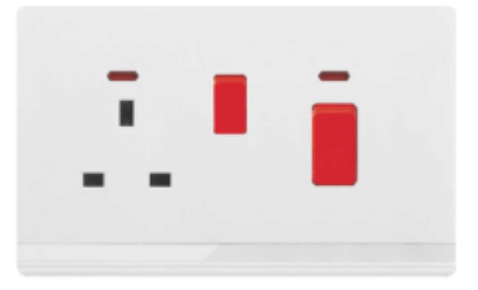 V5 Ivory V5-035 45A cooker and 13A socket