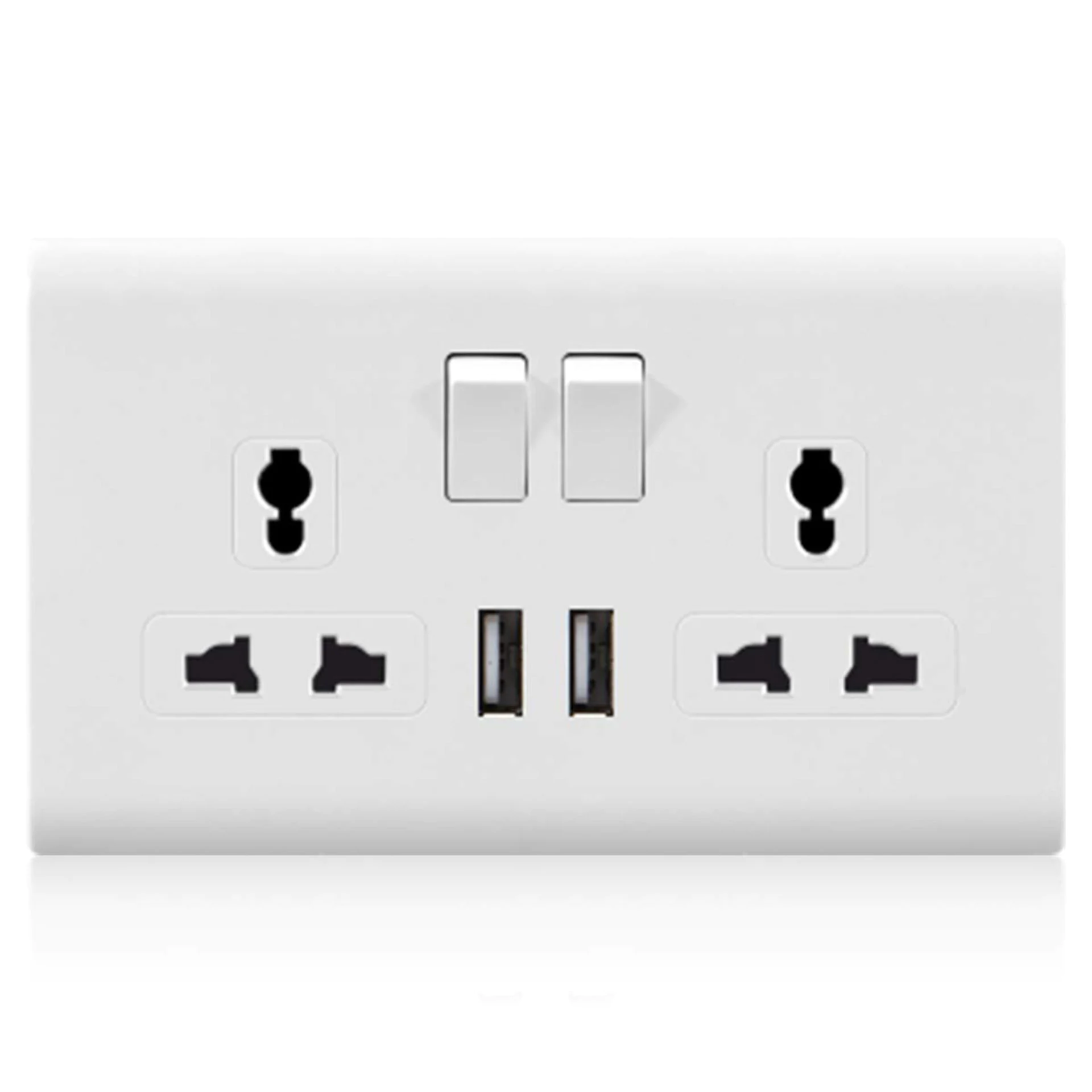 D1-033 double switch multi socket and 2USB