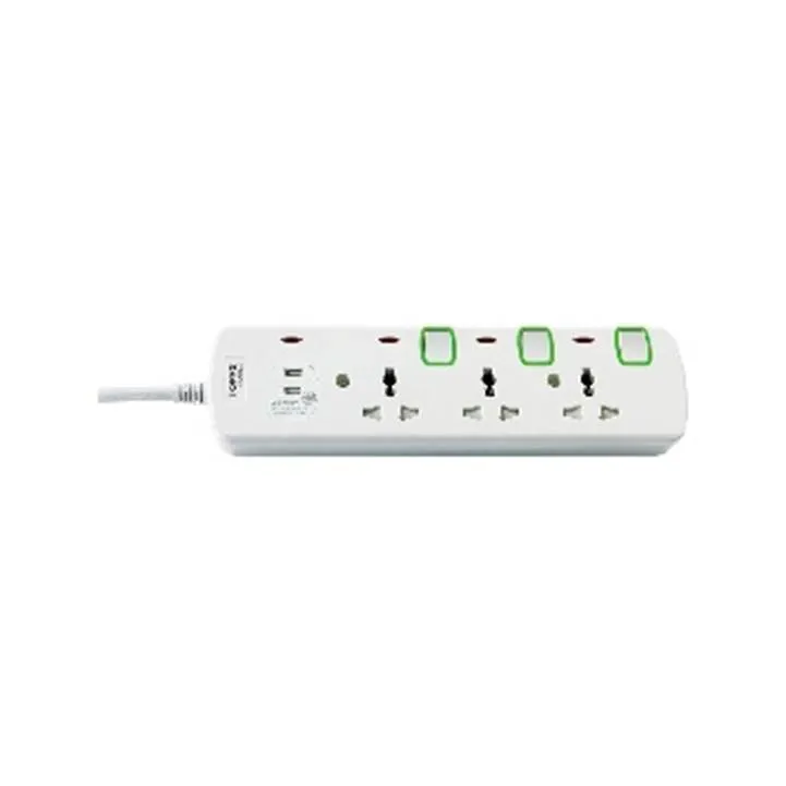 EXTENSION SOCKET 3WAY 3MTR WITH USB 8133NU-3MUSB - LITEX